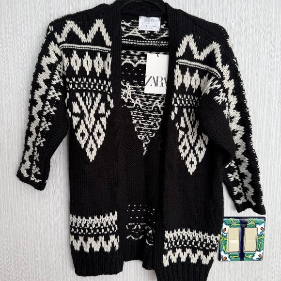 Zara Knit Sweater Cardigan 8 - Picture 2 of 3
